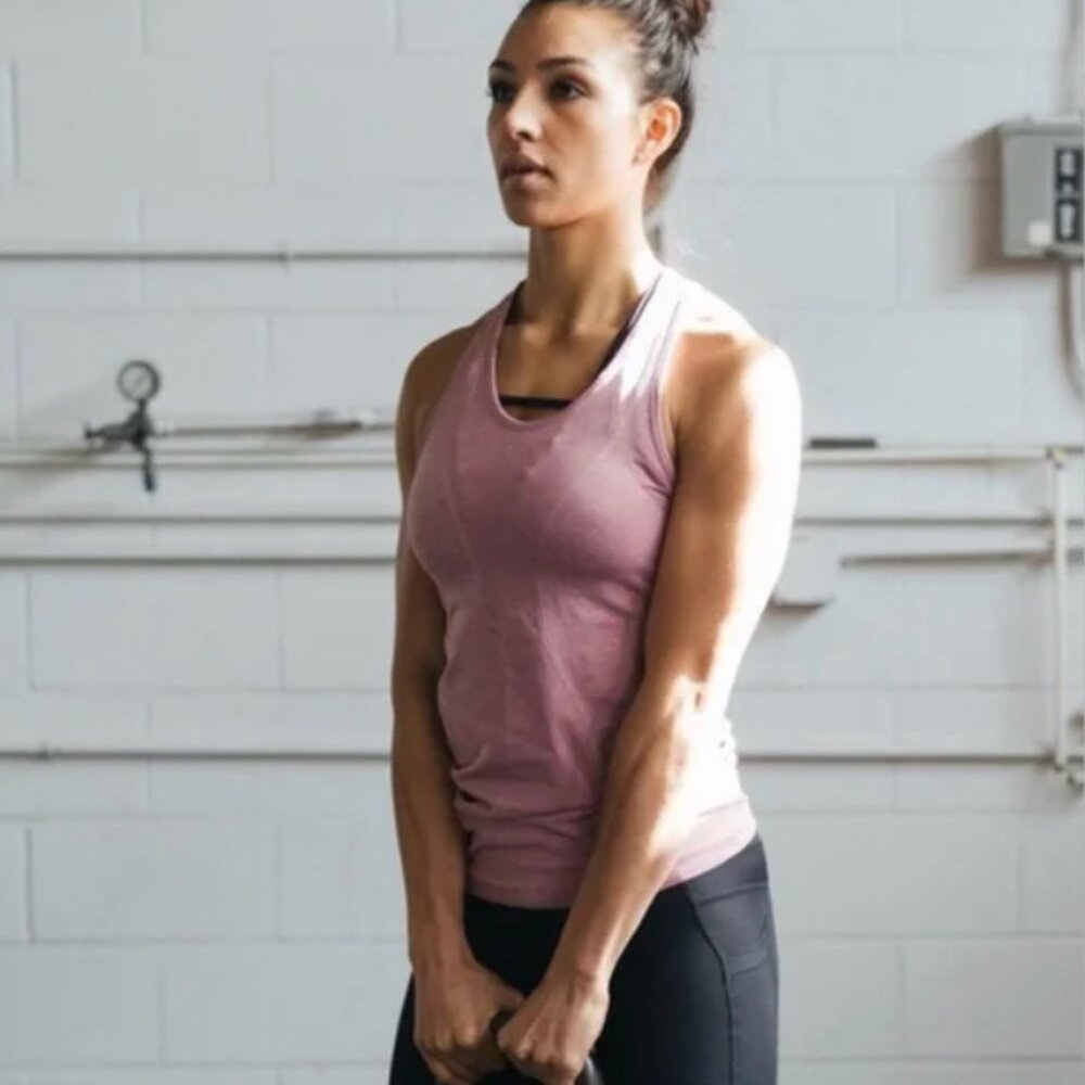 Zyia Active Poppy Charged Racerback Pink Tank Top Medium